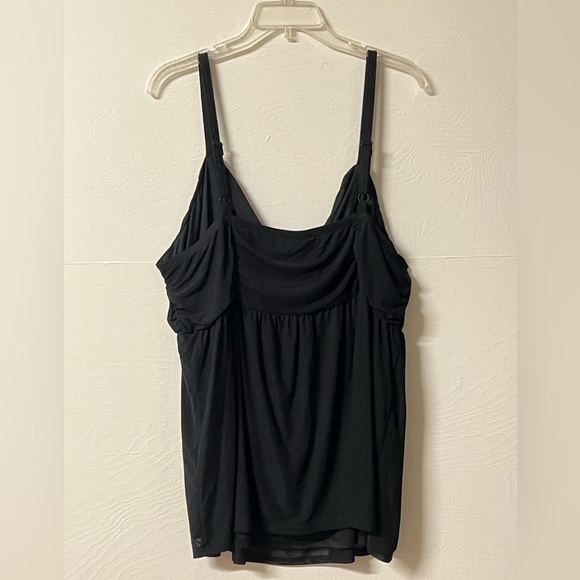 Torrid Black Mesh Babydoll Tank Top Goth Whimsigoth Fairy Goth Size 3 - Picture 4 of 8